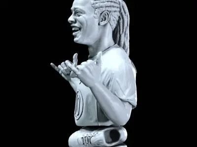 Ronaldinho 3D bust for printing 3D print model