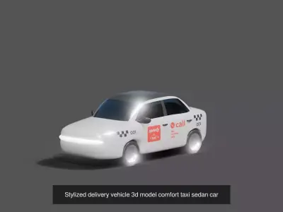 Stylized delivery vehicle 3d models pack