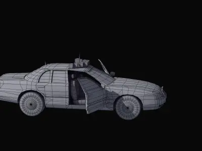 Police Patrol Car Low-poly 3D model