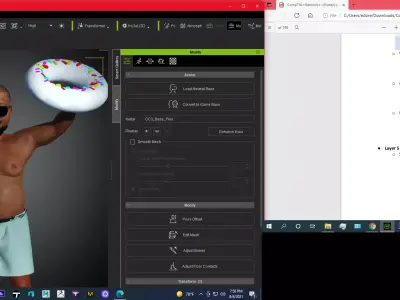 moai print computer screen showing man in swimsuit Free 3D print model