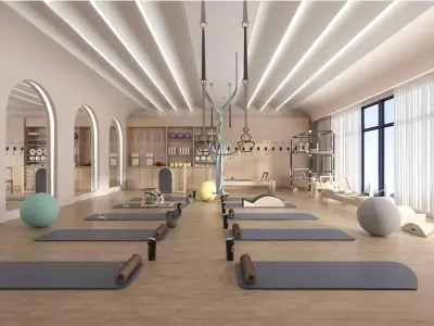 Modern Minimalist Yoga Studio 3D model