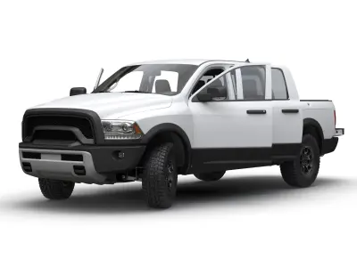 Generic Pickup 2 Rigged 3D model