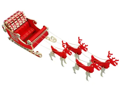  Christmas Sleigh a63 3D model