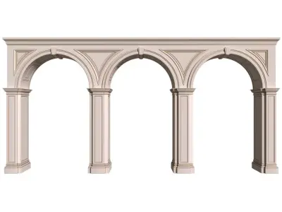 Arch in classical style Arched Opening Doorway Portal Arcade 3D model