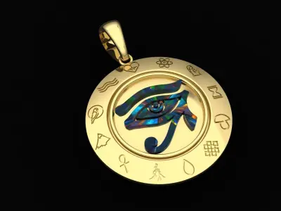 Eye of Ra Pendant 3D Model 3D print model
