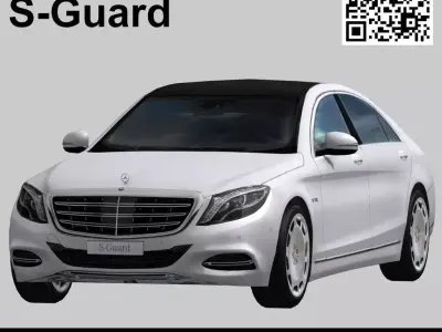 Mercedes Benz S-Guard Low-poly 3D model
