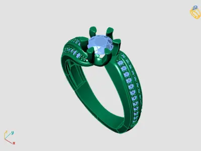 Women Ring 3DM Womens Ring 3d models 3D print model 3D print model 58