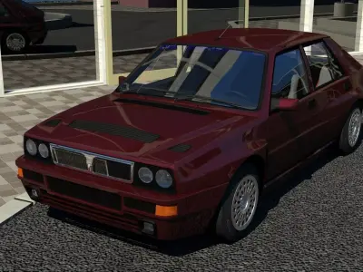 Car Lancia Delta Integrale Evo Low-poly 3D model