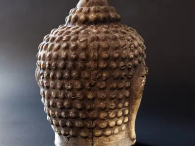 Buddha head sculpture 3D model