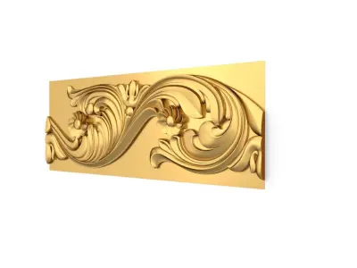 Classic carved decor ornament 369 3D model