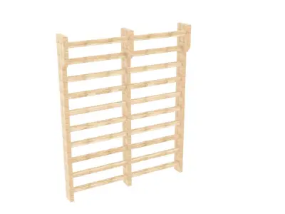 Gym Wall Bars Double 3D model