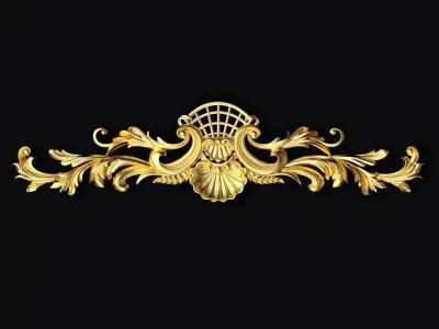 Central decor ornament for furniture 3D model 870
