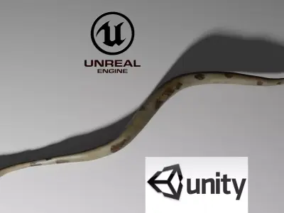 Boa Constrictor Snake Python Low-poly 3D model