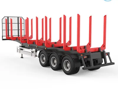 Trailer for Carrying Logs 3D print model