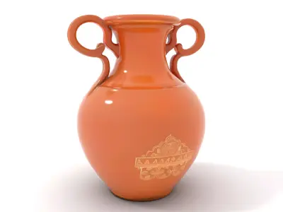 Terracotta Amphora model pack Low-poly 3D model