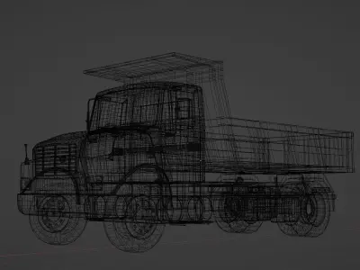 3D Truck Model  Low-poly 3D model