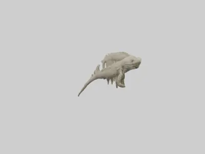 Lizard Spine Low-poly 3D model