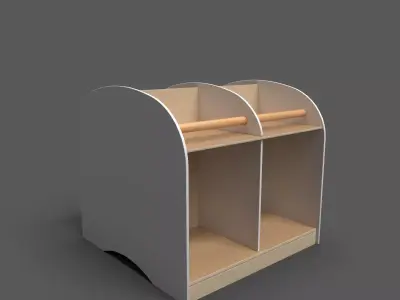 AlbumTrayMaxivision White Low-poly 3D model