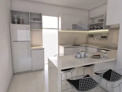 Kitchen plan 3D model