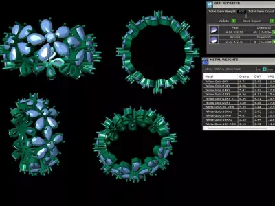 Luxury Eternity Rings Collection STL and 3DM Jewelery CAD Models 3D print model