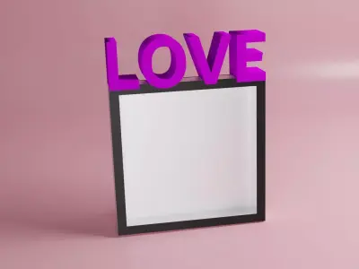 PHOTO FRAME Low-poly 3D model 4