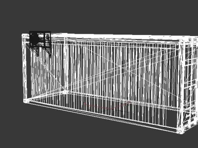 Container shipping 3D model