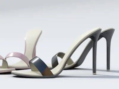Female High Heel Sandals Free 3D model