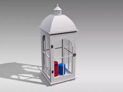 Wood Lantern 02 Low-poly 3D model