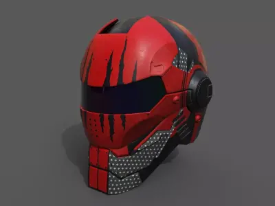 Helmet military Scifi low poly 3d model  Low-poly 3D model purchase