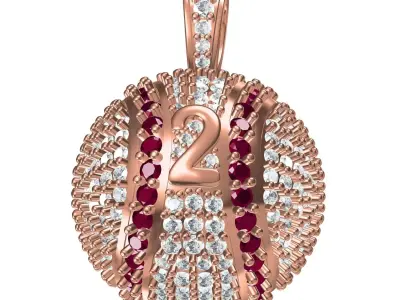 Baseball Pendant 3D print model