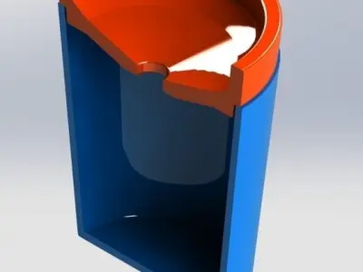 Ash Cup With Lid For Car Cup Holder 3D print model