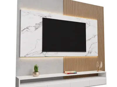 tv wall 4 3D model