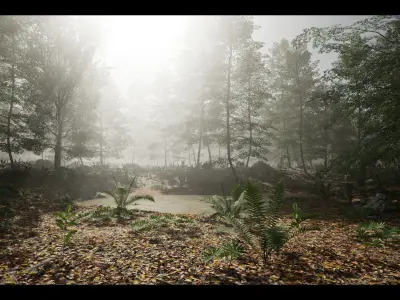 MAE Beech Forest - UE4 and UE5 Low-poly 3D model