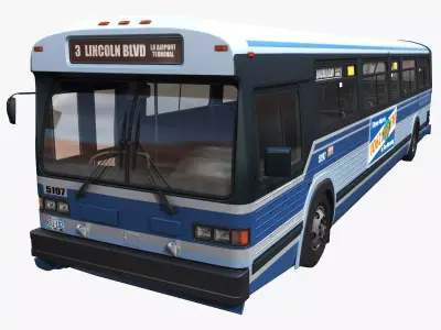 City Bus Low-poly 3D model