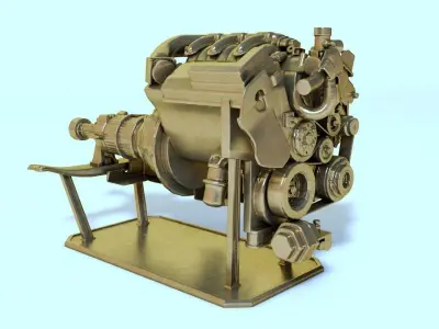 car Engine for 3Dprint 3D print model