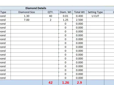 Diamond Earrings  3D print model