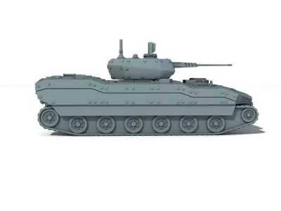 Armored infantry vehicle Low-poly 3D model