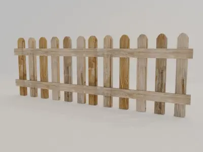 Fence Wood Free 3D model