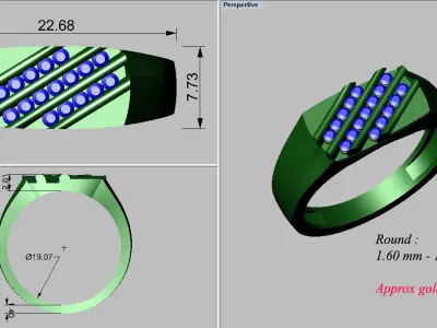 light weight gold diamond rings-C111116SKCH2025981-wt-5-10 3D print model
