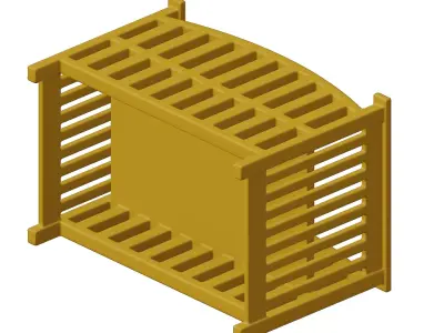 Plastic Baby Crib Toy 3D model