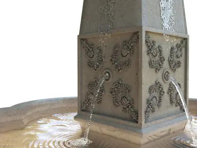 Palazzo Obelisk Fountain 3D model