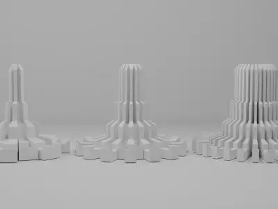 Abstract Geometry Decor V9 3D model 3D model 3D model