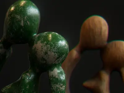 Statuette of a kissing couple 3D model
