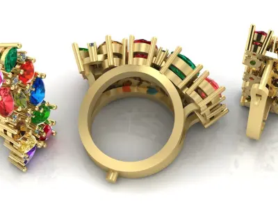 Headset with diamonds  3D print model