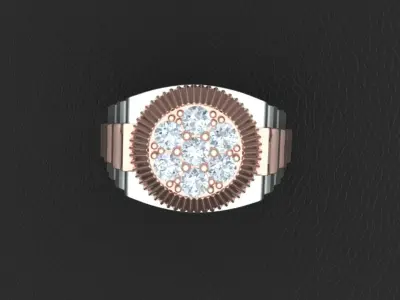 men ring 3D print model 13