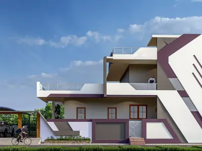 EXTERIOR HOUSE SCENE 3D model