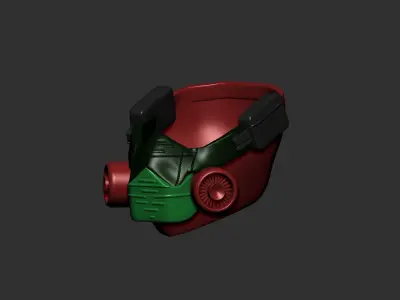 helmet high poly sculpt 3d printable  3D model 36