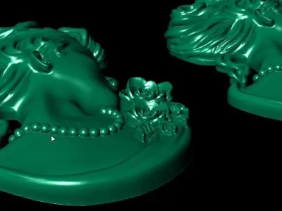 Vintage Queens Cameo 3D print model