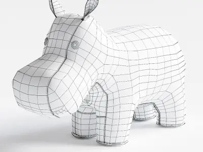 Hippo Bookend 3D model