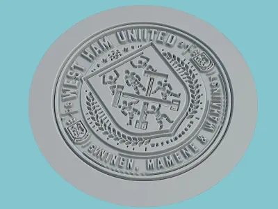 West Ham United Medallion Football 3D print model